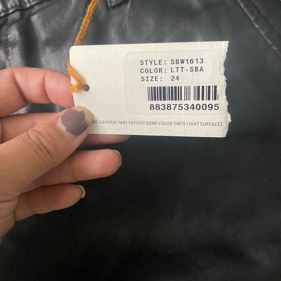 AG Adriano Goldschmied New Caden Black Leatherette Tailored Trouser - Picture 8 of 13